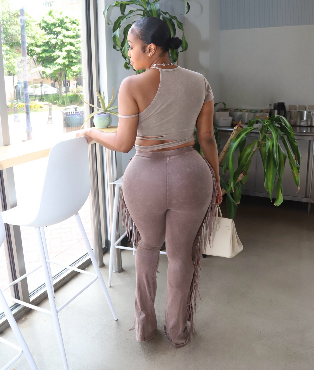 Fringe Flare Pants