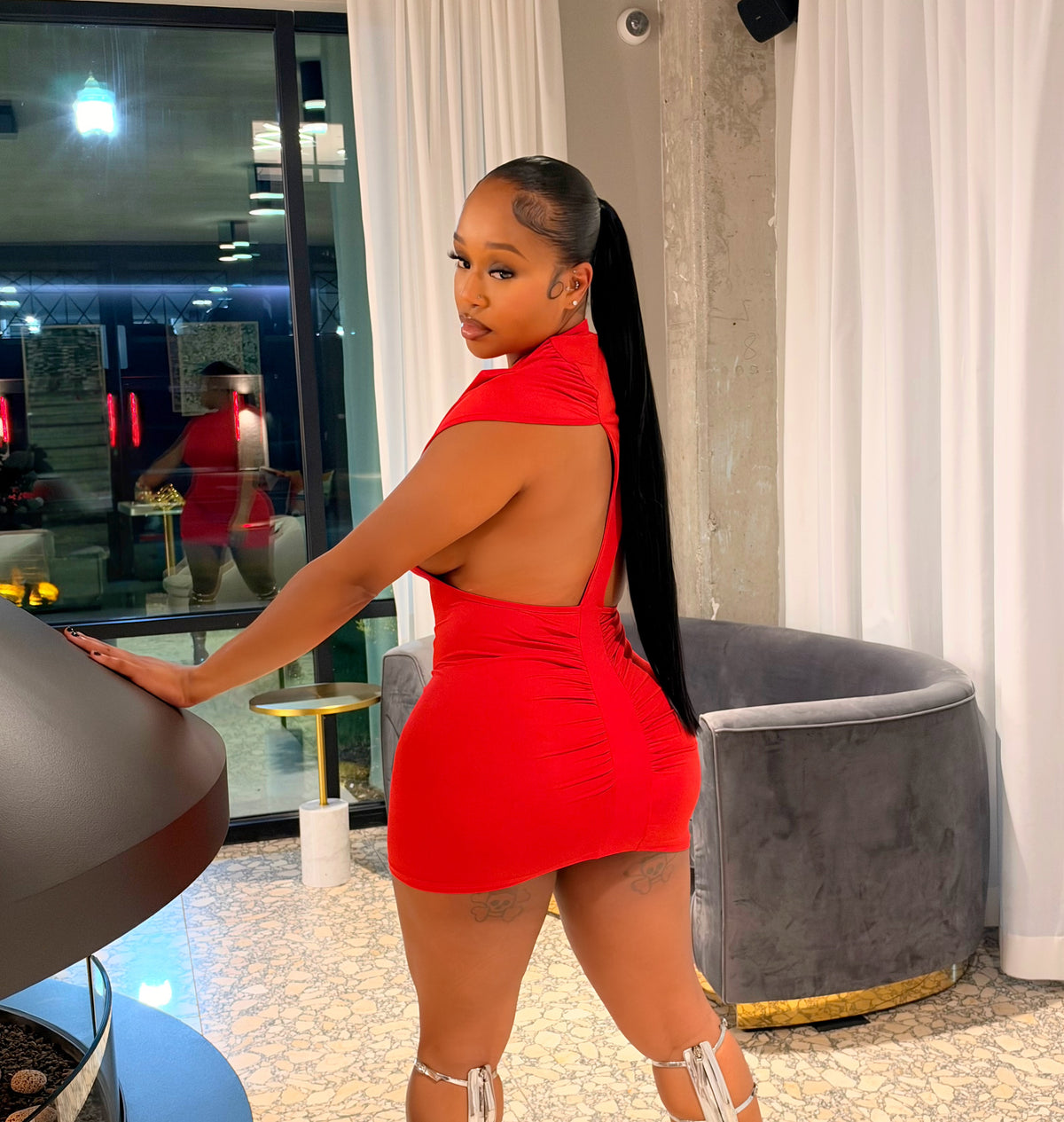 Red Flag Mini Dress