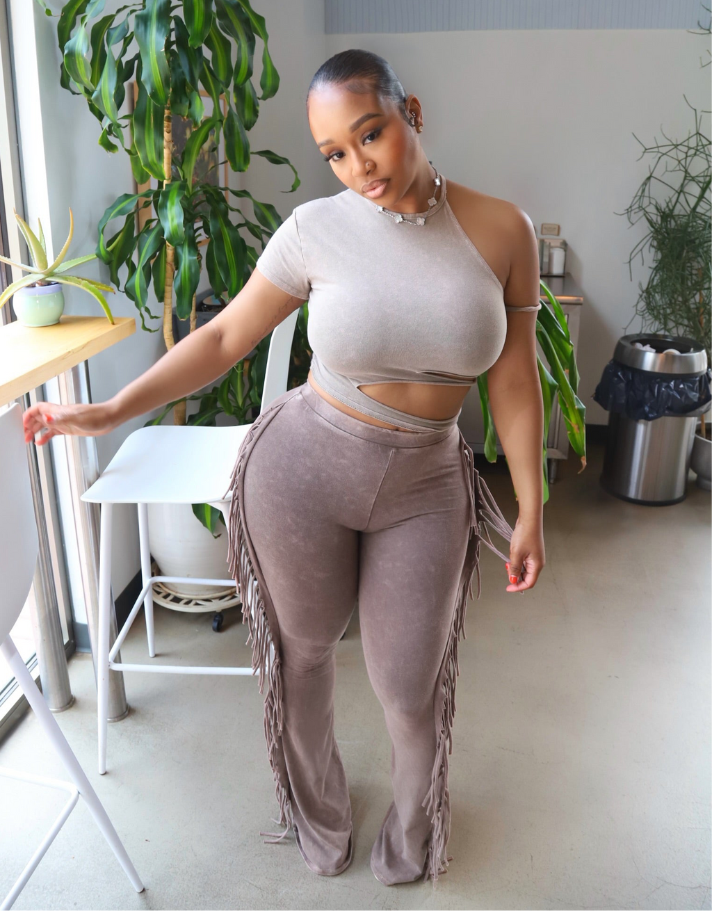 Fringe Flare Pants