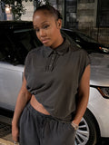 Off Duty Oversized Polo Top