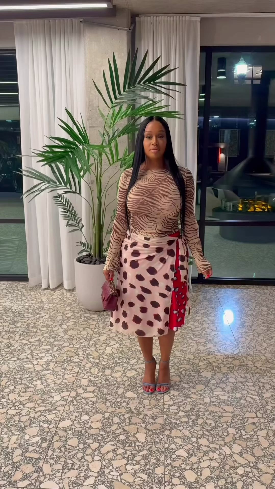 Prints On Prints Wrap Skirt